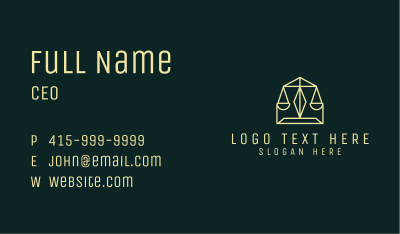 Legal Attorney Firm Business Card