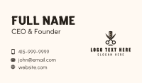 Barber Shears Haircut Business Card