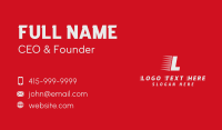 White Fast Letter Business Card Design