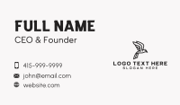 Minimalist Black Bird Business Card