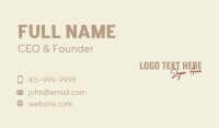 General Fashion Shop Wordmark Business Card Design