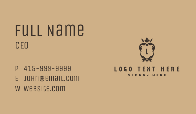 Ornamental Luxury Letter Business Card