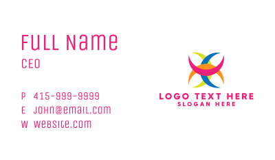 Colorful Crescent  Business Card