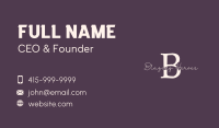 Cursive Elegant Letter Business Card Image Preview