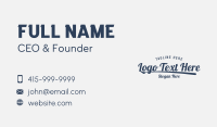 Vintage Classic Business Wordmark Business Card