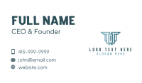 Professional Geometric Letter T Business Card