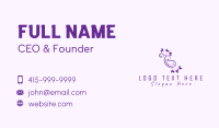 Purple Floral Ornament Business Card Design