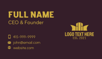 Gold Construction Building Business Card