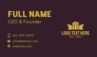 Gold Construction Building Business Card Design