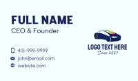 Blue Electric Car  Business Card