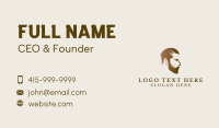 Brown Barbershop Man Business Card