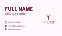 Heart Tree Woman  Business Card Image Preview