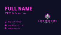 Headphone Microphone Podcast Business Card