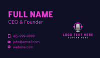 Headphone Microphone Podcast Business Card Design