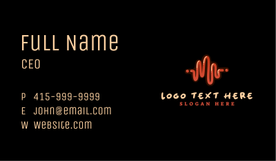 Funky Audio Wave Business Card