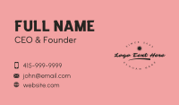 Cursive Clothing Wordmark Business Card