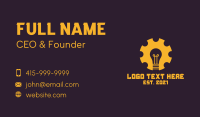 Mechanical Gear Bulb  Business Card