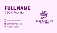 Purple Finch Bird  Business Card Design