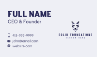 Fierce Wolf Dog Business Card Design