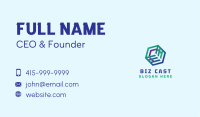 Tech Cube Letter E Business Card