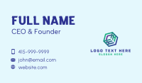 Tech Cube Letter E Business Card Design