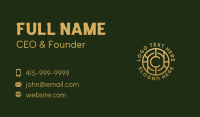 Tech Crypto Currency Letter C Business Card