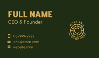 Tech Crypto Currency Letter C Business Card