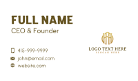 Real Estate Property Letter H Business Card Design