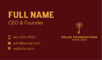 Gold Scorpion Key Emblem Business Card