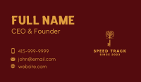 Gold Scorpion Key Emblem Business Card