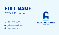 Blue Home Door Tag Business Card