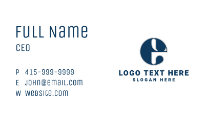 Corporate Agency Letter C & E Business Card