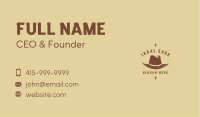 Cowboy Hat Business Card example 1