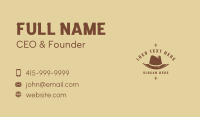 Western Cowboy Hat Business Card