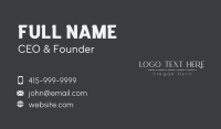 Modern Luxury Wordmark Business Card