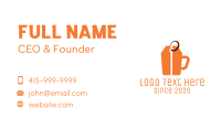 Price Tag Cup Business Card Design