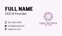 Purple Minimalist Clock  Business Card Design