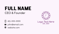 Purple Minimalist Clock  Business Card