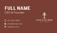 Retro Gentleman Letter T Business Card