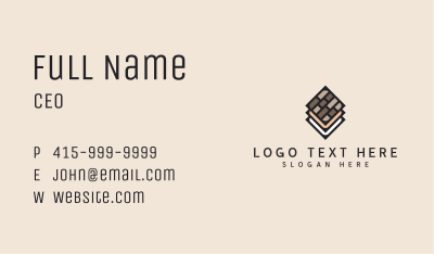 Construction Tile Flooring Business Card Image Preview