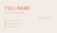 Feminine Calligraphy Wordmark Business Card Image Preview