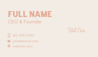 Feminine Calligraphy Wordmark Business Card Design