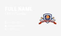 Basketball Sports Shield Business Card Design