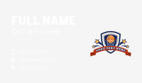 Basketball Sports Shield Business Card