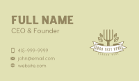 Rustic Gardening Fork Business Card