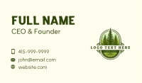 Forest Pine Tree Woodwork Business Card
