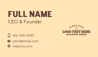 Classic Western Wordmark Business Card