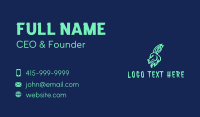 Neon Rabbit Head  Business Card