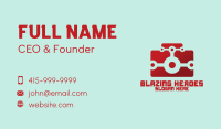 Red Digital Camera Business Card Image Preview