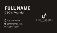 Luxury Finance A & O Monogram Business Card